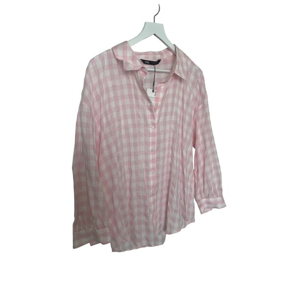 Zara Plaid Oversized Shirt - Picture 6 of 8